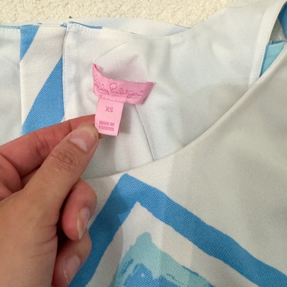 Lilly Pulitzer white blue and coral shell dress - Picture 5 of 7